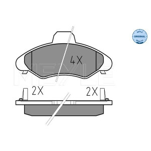 MEYLE 025 233 0018/W Pastillas de freno delantero para Ford Escort Orion