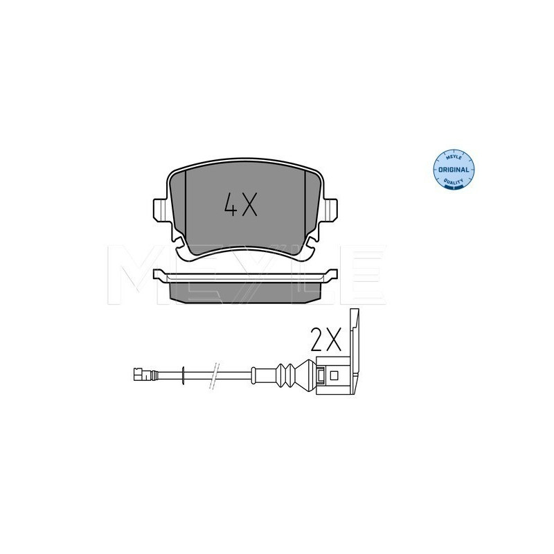 MEYLE 025 233 2617/W Brake Pads Set Rear for Transporter Multivan A6