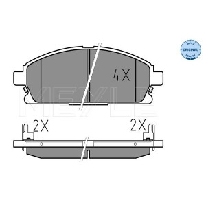 MEYLE 025 234 2016/W Brzdové platničky predné pre X-Trail Pathfinder Q45 QX4