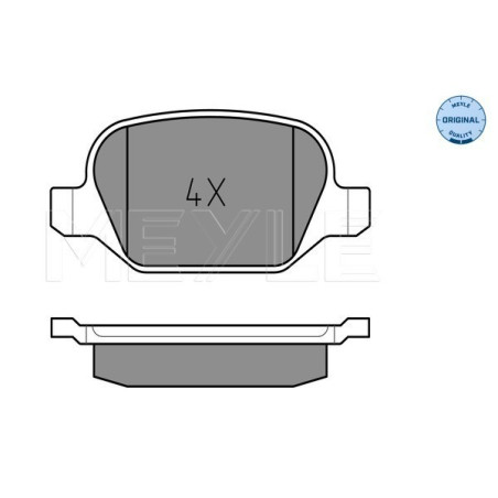 MEYLE 025 235 1716 Plaquettes de frein arrière pour 156 Lybra 147 GT Linea