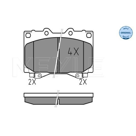 MEYLE 025 235 2415/W Brake Pads Set Front for Land Cruiser LX