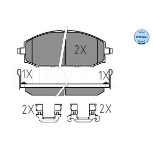 MEYLE 025 236 1118/W Pastillas de freno delantero para Nissan Patrol