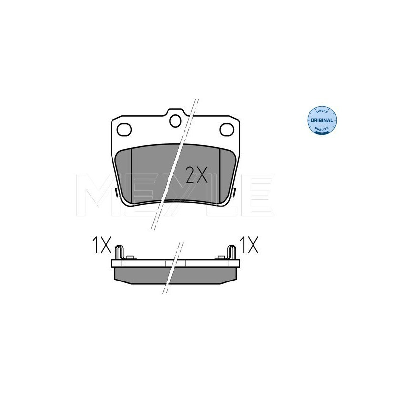 MEYLE 025 236 5614/W Brake Pads Set Rear for Toyota RAV 4