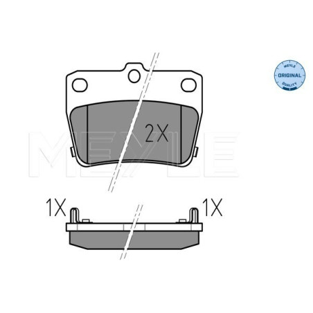 MEYLE 025 236 5614/W Brzdové platničky zadné pre Toyota RAV 4
