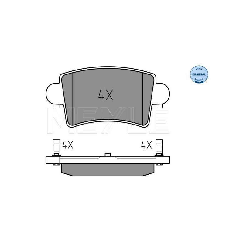 MEYLE 025 236 6916 Brake Pads Set Rear for Movano Master Interstar