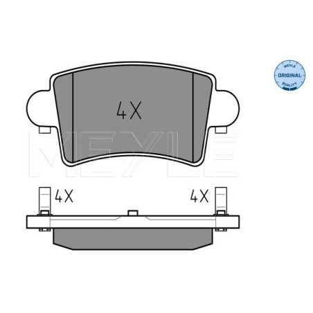 MEYLE 025 236 6916 Brake Pads Set Rear for Movano Master Interstar