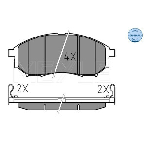 MEYLE 025 236 9816/W Plaquettes de frein avant pour NP300 Murano Koleos Pathfinder G Qashqai Q70 EX