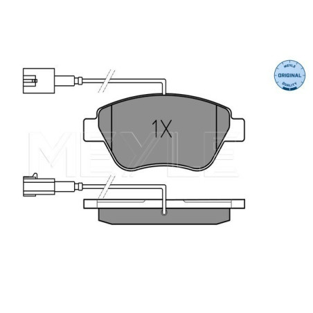 MEYLE 025 237 0517/W Brake Pads Set Front for Doblo MiTo 500 Punto Stilo Idea Musa Qubo Bipper Nemo