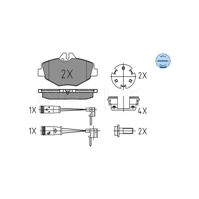 MEYLE 025 237 4320/W Pastillas de freno delantero para Mercedes E