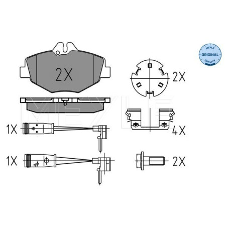 MEYLE 025 237 4320/W Brake Pads Set Front for Mercedes E
