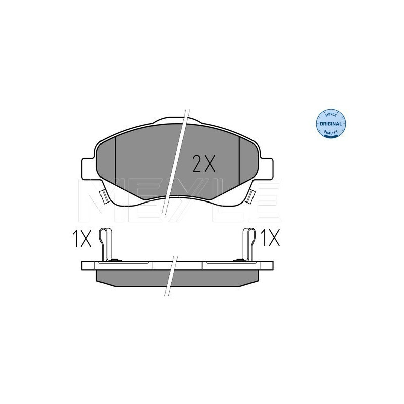 MEYLE 025 237 6819/W Pastillas de freno delantero para Toyota Avensis Corolla