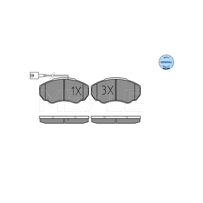 MEYLE 025 239 1719/W Brake Pads Set Front for Ducato Boxer JUMPER