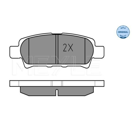 MEYLE 025 240 1416/W Brzdové destičky zadní pro Lancer Caliber Compass Outlander Sebring Avenger
