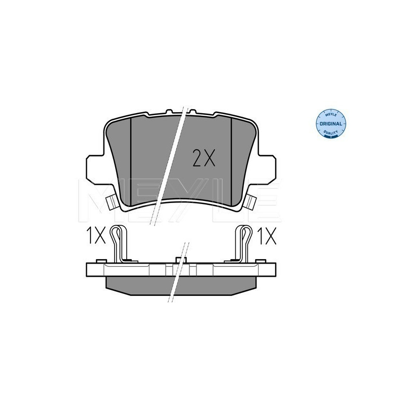 MEYLE 025 240 8615/W Brzdové platničky zadné pre Honda Civic