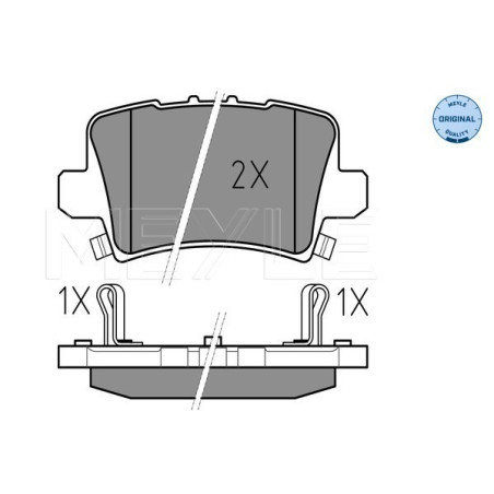 MEYLE 025 240 8615/W Pastillas de freno trasero para Honda Civic