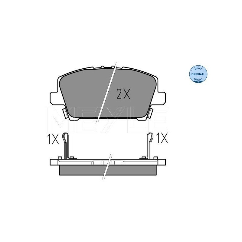MEYLE 025 240 8717/W Brzdové destičky přední pro Honda Civic