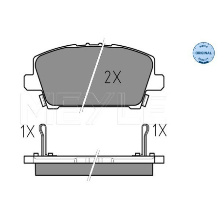 MEYLE 025 240 8717/W Klocki hamulcowe przód dla Honda Civic