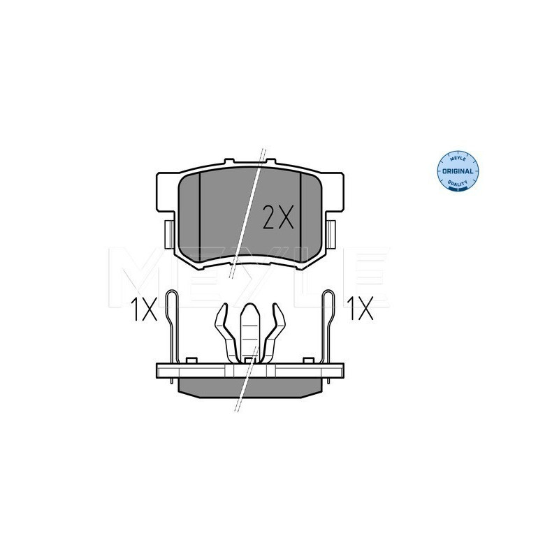 MEYLE 025 242 3114/W Pastillas de freno trasero para Accord FR-V CR-V Shuttle Civic
