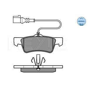 MEYLE 025 243 6719/W Pastiglie freno posteriore per VW Transporter Multivan