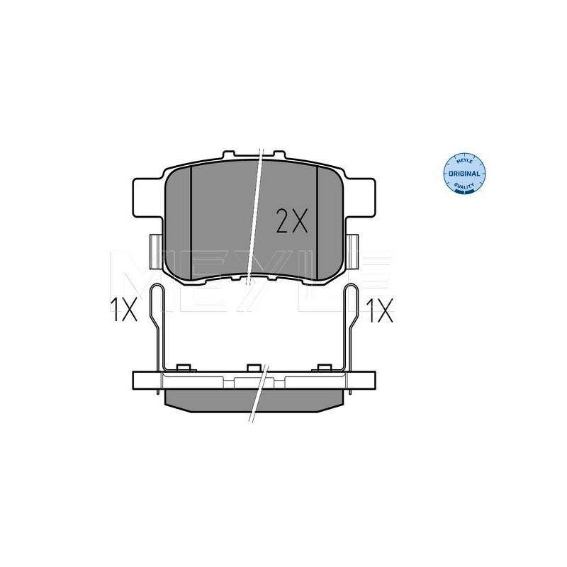 MEYLE 025 244 3514/W Plaquettes de frein arrière pour Honda Accord