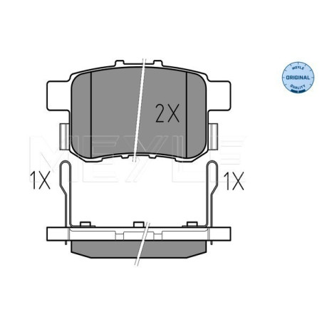 MEYLE 025 244 3514/W Pastillas de freno trasero para Honda Accord