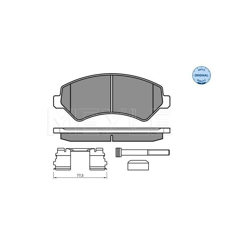 MEYLE 025 244 6619/W1 Brzdové platničky predné pre Ducato JUMPER Boxer Movano