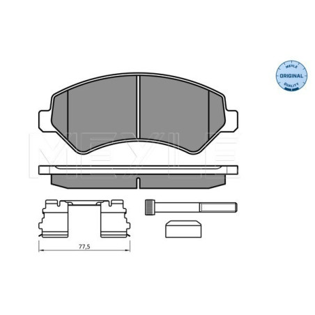 MEYLE 025 244 6619/W1 Brake Pads Set Front for Ducato JUMPER Boxer Movano