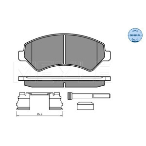 MEYLE 025 244 6619/W2 Brzdové platničky predné pre Ducato JUMPER Boxer Movano