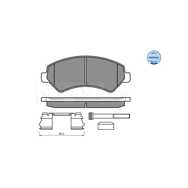MEYLE 025 244 6619/W2 Brake Pads Set Front for Ducato JUMPER Boxer Movano