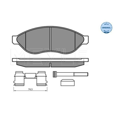MEYLE 025 244 6819/W1 Brake Pads Set Front for Ducato Boxer JUMPER Movano