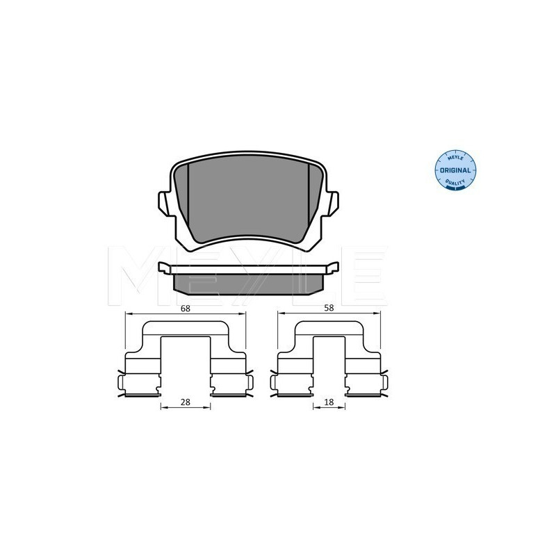 MEYLE 025 244 8317 Pastiglie freno posteriore per Passat A6 Tiguan CC Sharan Q3 Alhambra