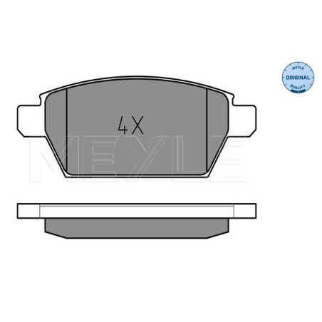 MEYLE 025 245 8114 Plaquettes de frein arrière pour Mazda 6