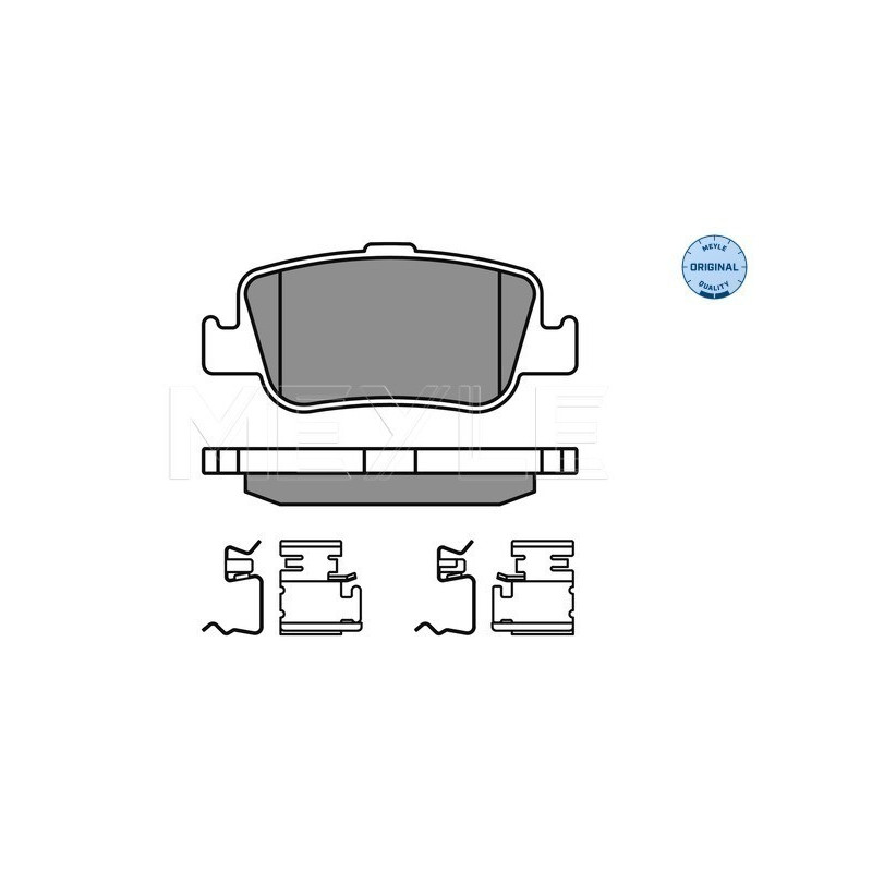 MEYLE 025 246 6415/W Pastiglie freno posteriore per Toyota Auris Corolla