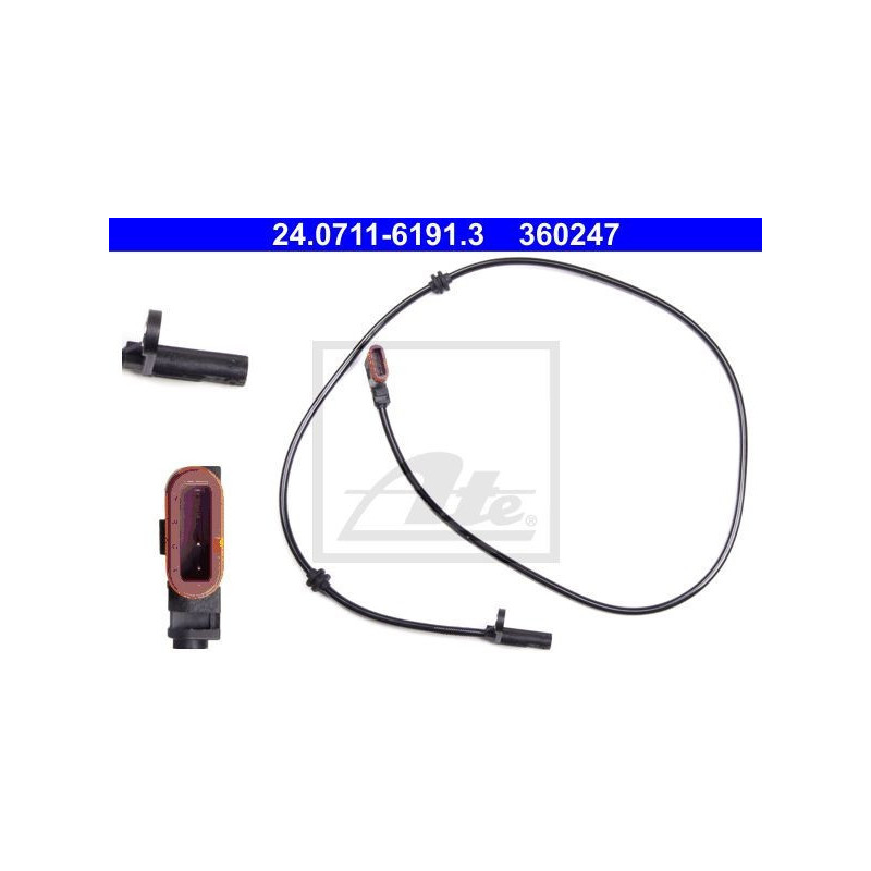 ATE 24.0711-6191.3 ABS Wheel Speed Sensor Rear for Mercedes C