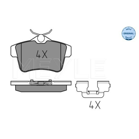 MEYLE 025 249 2217 Klocki hamulcowe tył dla C4 DS DS4 3008 508 DS5 5008 RCZ 308