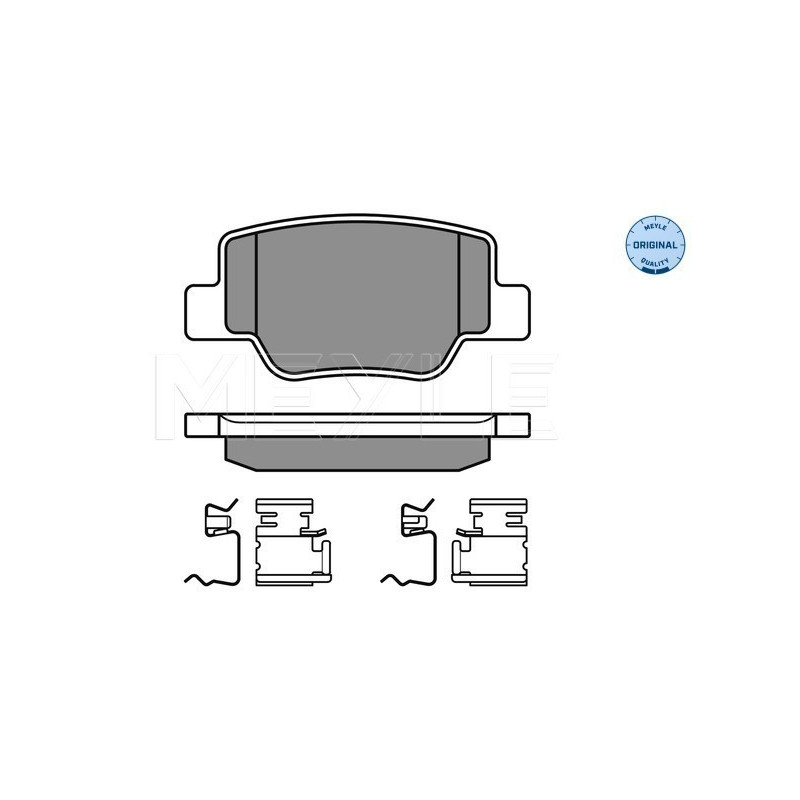 MEYLE 025 249 2616/W Pastiglie freno posteriore per Toyota Verso