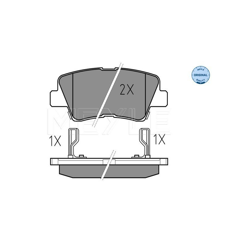 MEYLE 025 249 3415/W Brake Pads Set Rear for Tucson Korando Tivoli Optima Sonata Soul XLV Actyon