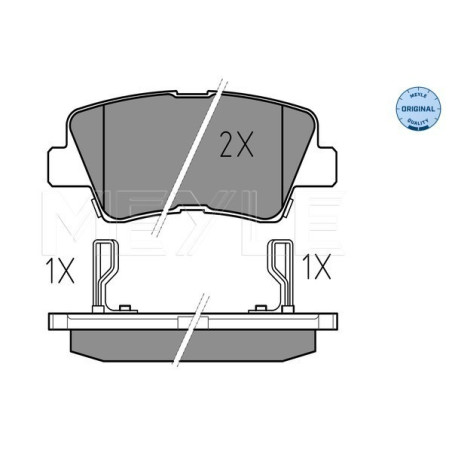 MEYLE 025 249 3415/W Bremsbeläge Hinten für Tucson Korando Tivoli Optima Sonata Soul XLV Actyon