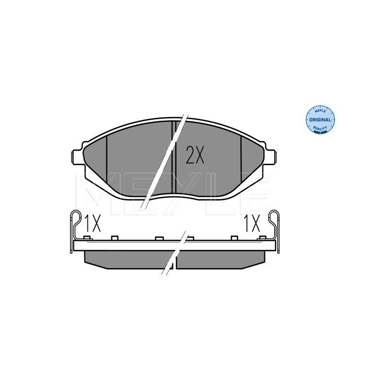 MEYLE 025 252 6817/W Pastiglie freno anteriore per Chevrolet Spark