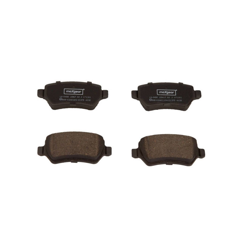MAXGEAR 19-0450 Brzdové destičky zadní pro Astra Zafira Meriva Combo Astravan Venga Corsa Corsavan