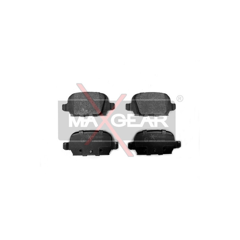 MAXGEAR 19-0451 Klocki hamulcowe tył dla Corsa 500 Panda 500C Tigra Ypsilon Corsavan Musa Punto
