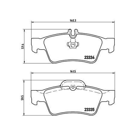 BREMBO P 50 052 Pastillas de freno trasero para Mercedes E S CLS SL SLK