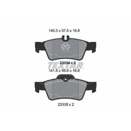 TEXTAR 2333403 Brzdové platničky zadný pre Mercedes E S CLS SL SLK