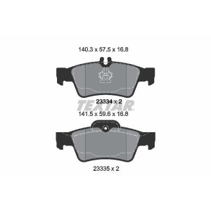 TEXTAR 2333481 Brzdové platničky zadný pre Mercedes E S CLS SL SLK