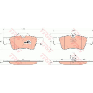 Klocki hamulcowe Tył dla Mercedes CLS E S SL TRW GDB1546