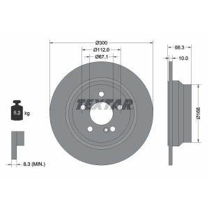 TRASERO Disco de freno Mercedes CLS E TEXTAR 92115405 PRO+