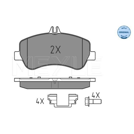 MEYLE 025 248 6720 Klocki hamulcowe przód dla Mercedes GLK E