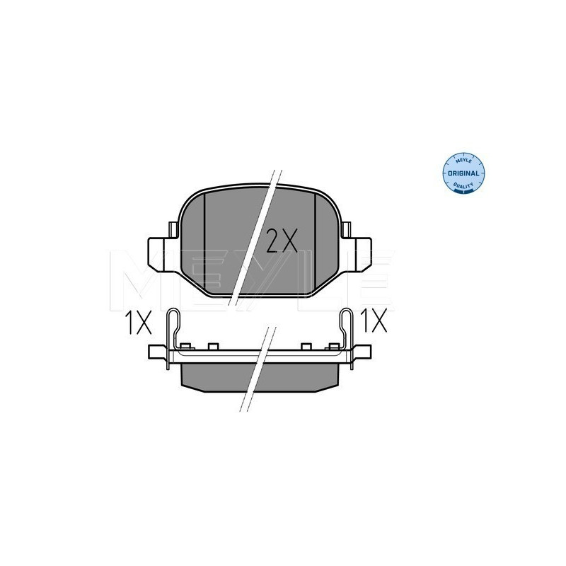 MEYLE 025 256 5217 Brake Pads Set Rear for Fiat 500L