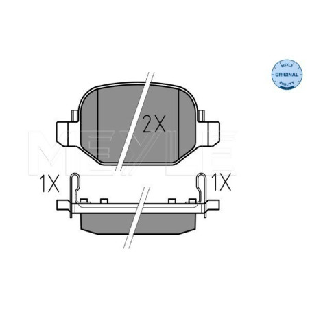 MEYLE 025 256 5217 Brake Pads Set Rear for Fiat 500L