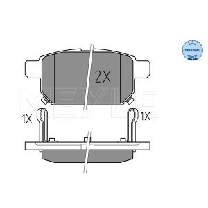 MEYLE 025 252 5814/W Pastiglie freno posteriore per Swift SX4 Vitara Baleno